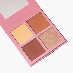 BeBella Deep Snatch & Sculpt Cosmetic Palette - Single Silica-Base Powder Bronzer, Easy-Blend Highlighter for All Skin Types