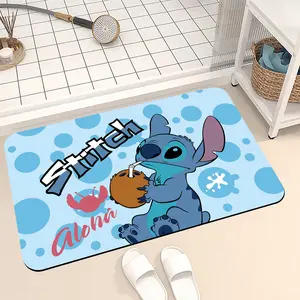 Disney Stitch Diatomaceous Earth Doormat - Fun & Playful Disney Theme Mat for Home Decor & Entryway Cleaning with Stitch Design