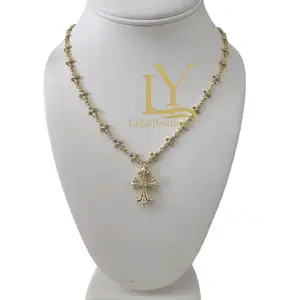 LaYaiBoutique #1763 14k Gold Plated Cross Necklace High Quality