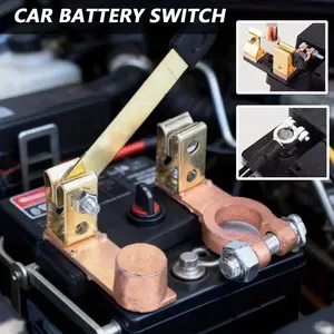 Durable Battery Terminal Switch for Cars Trucks Boats, Top Blade Cut-Off Main Battery Disconnect Switch, Reliable Automotive Accessory