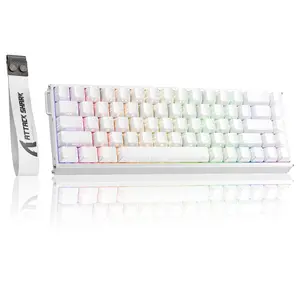 ATTACK SHARK X68MAX HE Wired Rapid Trigger Mechanical Creamy TKL RGB Gaming Keyboard with Full Aluminum CNC,8K Polling,0.005mm Accuracy,Hall Effect Magnetic Switch,NKRO,Driver for PC