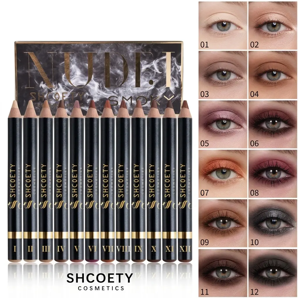 Waterproof Eyeshadow Stick Set, 12 Color Cream Eyeshadow Pencils, Smudge Proof, Long Lasting, Easy Blend Eye Makeup Kit with Sharpener, Matte & Shimmer Shades for All Skin Tones, Beginner Friendly, Daily Wear, Travel Makeup & Glam Party Looks