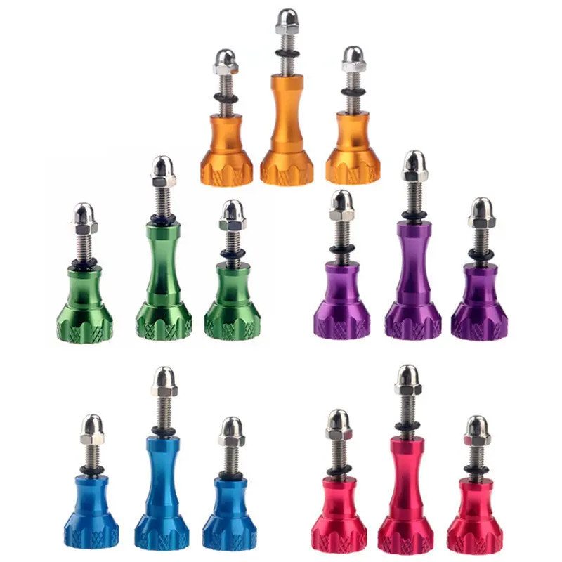 Gopro Accessories Cnc Screw Three-Piece Set, Suitable for Gopro Hero, Multiple Colors Available, Includes Screw Rods, Photography Camera Accessories