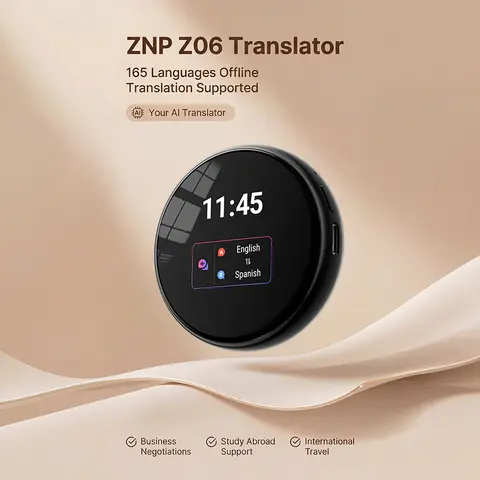 Z06 Model Portable Multifunctional Translation Pen - Smart Recorder with Built-in Display, Magnetic Attachment, Lanyard Design, Photo Translation, Long Battery Life, Ideal for Business Meetings, Travel