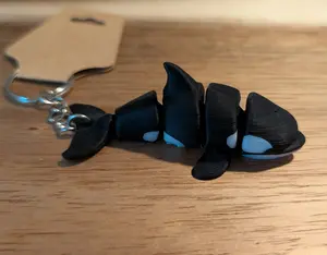 The Articulated Flexi Orca Killer Whale Keychain 🐋