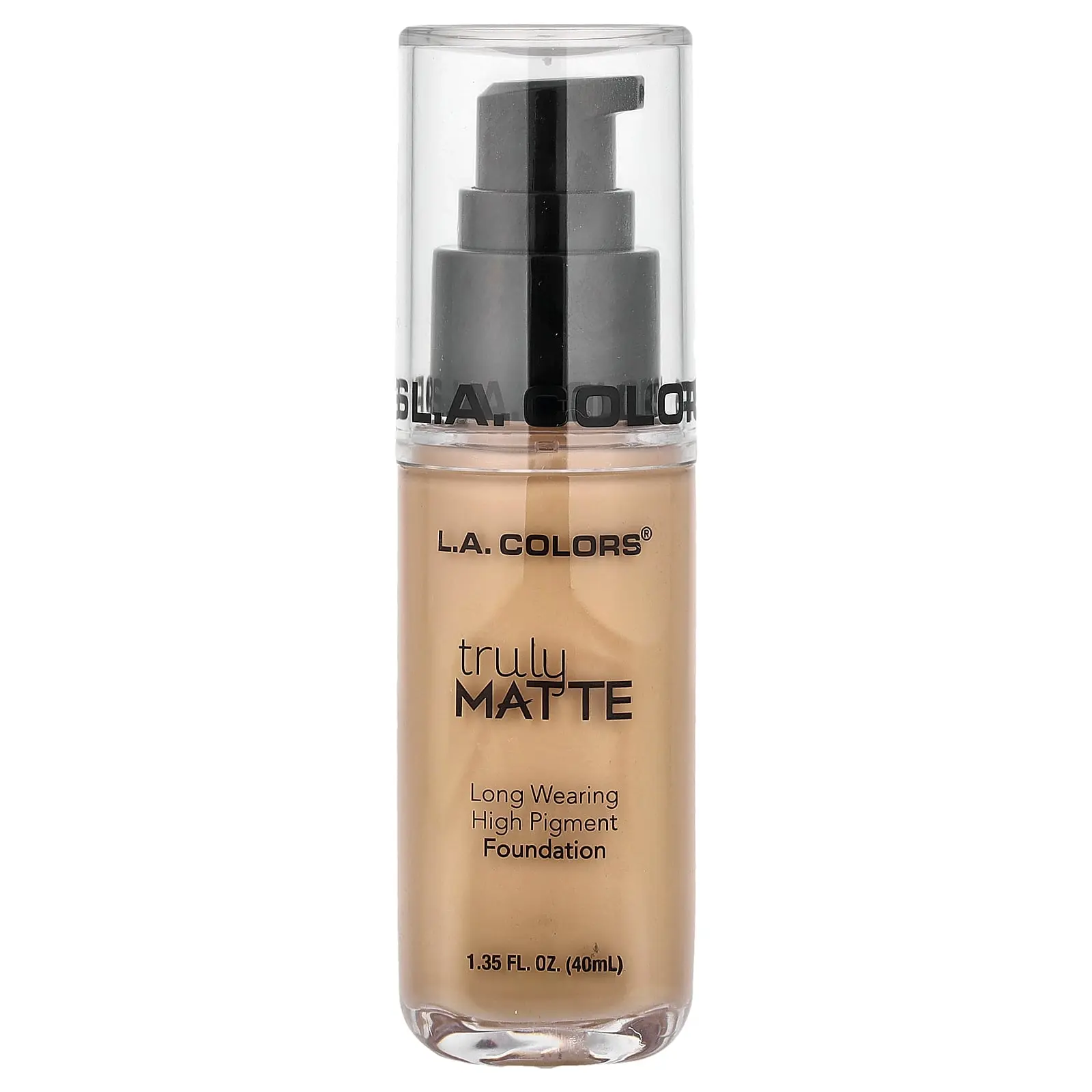 L.A. Colors Truly Matte Foundation, CLM354 Soft Beige, 1.35 fl oz (40 ml)