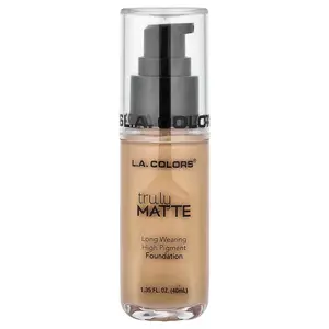 L.A. Colors Truly Matte Foundation, CLM354 Soft Beige, 1.35 fl oz (40 ml)