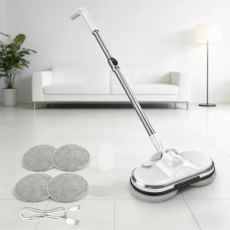 Cordless Electric Mop, Electric Upright Mop, LED Front Light, Automatic Spray Device, Perfect For Cleaning Hardwood/Tile Floors