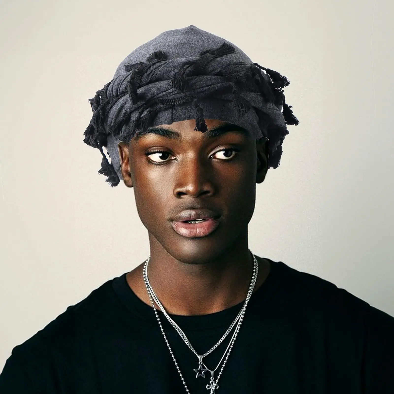 Turban for Men Satin Lined Durag Head Wrap for Fashion & Comfort - Multipurpose Head Scarf Silky Smooth Durag for Men and Women