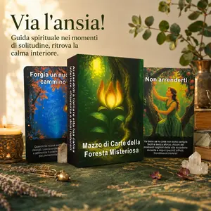 Italian Mystical Forest Oracle Cards, 48 Tarot Series, Divination Tool, Inner Peace Healing Deck, Intuition Guidance, Meditation Spiritual Gift