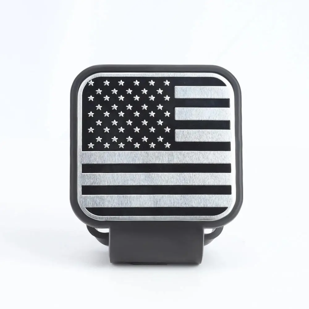 American Flag Rubber+Alum. Hitch Protection Sleeve - 2-in Receiver Truck Accessory, Protective Film, Anti-Rust, Blocks Water & Debris, Heavy-Duty, Easy Push-Fit Installation