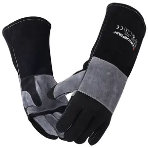 ARCCAPTAIN Welding Gloves 932℉ Heat/Fire Resistant 16 24 inches Gloves for Stick, Mig, Forge, BBQ, Grill, Fireplace, Baking, Stove Working Protection