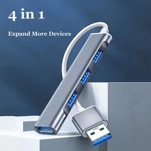 Laptop USB Extender Type-C to 4 Port USB 3.0 SplitterPlug-and-Play Multi-Device Compatible