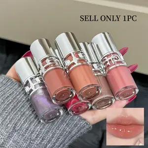 Flowing mirror lip gloss, waterproof and long-lasting luster, non stick to the cup, silky texture, natural makeup effect