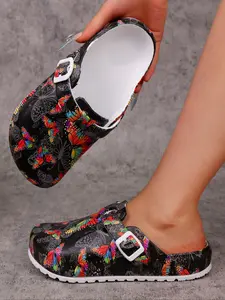 Women's Lightweight Eva Non-Slip Shoes, Casual Slippers, Adjustable Buckle Strap, All-Season Closed-Toe Design, Perfect for Beach, Hiking, Work, Gardening