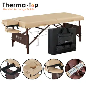 Master Massage 30" Del Ray Therma Top Portable Massage Table Beauty Bed Package with Accessories- For Use as a Tattoo Bed, Lash Table