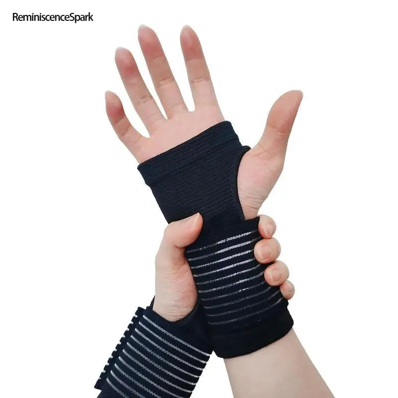 1 Pair Breathable Elastic Wrist Braces - Adjustable Support for Carpal Tunnel/Arthritis/Tendonitis Relief, Universal Fit for Left & Right Hands, Compression Bands for Workouts & Sleep, Reliable Black Healthcare Accessory, Wrist Wraps, Healthcare Accessori