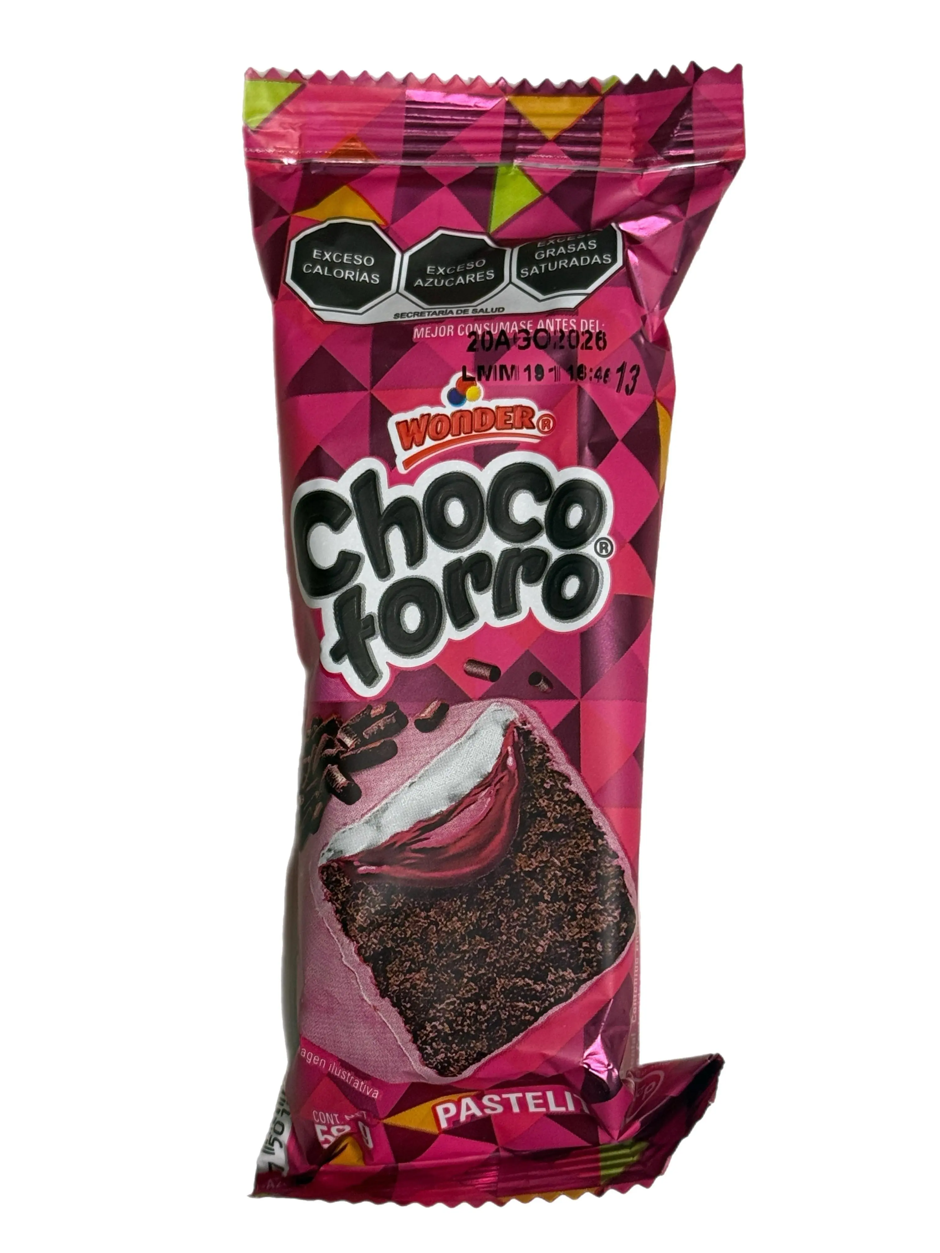 Wonder Chocotorro - Mexican Chocolate Cake with Strawberry Flavored Filling & Chocolate Coating - 50 g (1.76 oz)