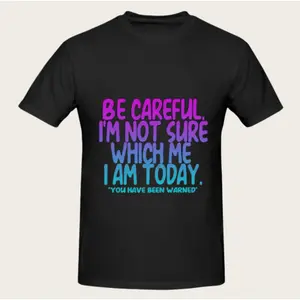 Actually Funny Meme Tee🎭 "Be Careful" Sarcastic Graphic Shirt.Colorful Letter Print.Premium Soft Cotton, Machine Washable.Perfect for Gen-Z Humor & Daily Wear.Viral TikTok Aesthetic Shirt!#memeshirt#funnytee