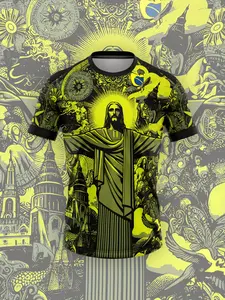 Brazil Jesus Special Edition Football Jersey, New Release, Unisex Sports T-Shirt, Men Women Training Shirt, Casual Fitness Wear, Soccer Tee, Athletic Tops