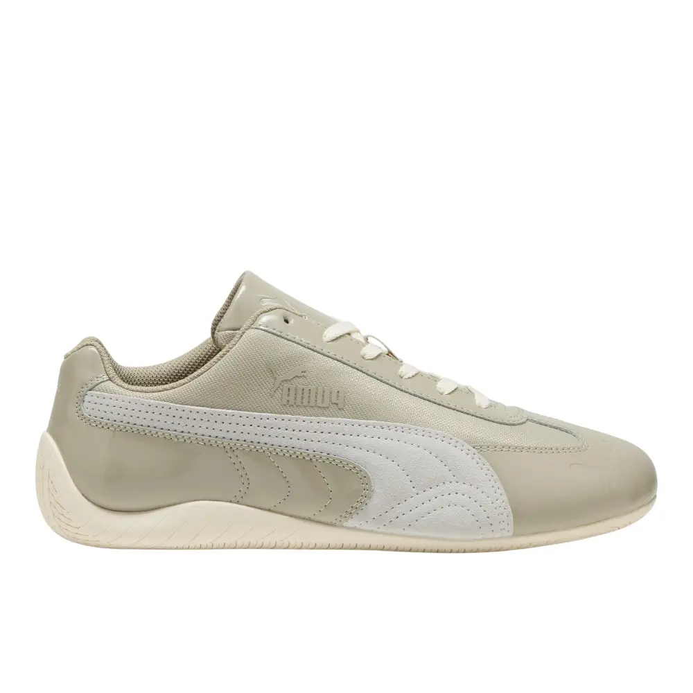 PUMA Mens Speedcat Patent Lace Up Sneakers Shoes Casual - Beige