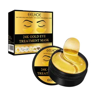 60PCS  24k Gold Eye Mask,Hydrating Eye Care Patch, Face Care Tool for Women and Men, Non-Irritating Eye Mask Skincare,Eyes Bags Treatment,Eye Gel Pads 24 K