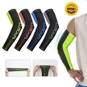4 Pairs Arm Sleeve UV Sun Protection Sleeves Cooling Sports Sleeve Anti Slip Ice Silk Warmers Arm Covers for Men Women