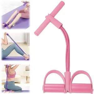 Upgraded Fitness Resistance Bands-6 Tube Pedal Ankle Puller, 2025 New Exercise Bands Stretching Bands for Arm and Leg Workouts, Ab Training Auxiliary Device