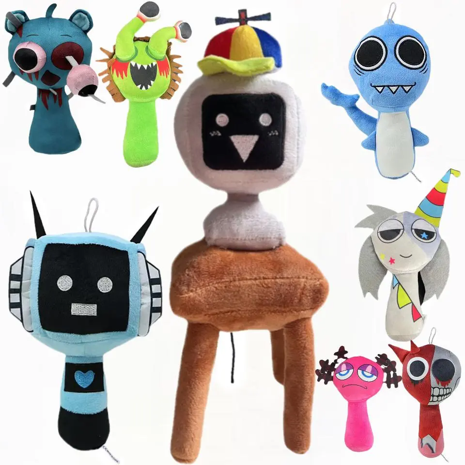 Sprunki Plush Toys Sprunki Incredibox Plushie Sprunki Soft Game Cartoon Pillow Kids Birthday Gifts Stuffed Dolls Christmas Gift