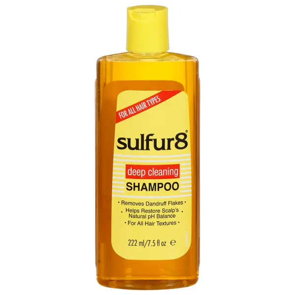 Sulfur8 Deep Cleaning Shampoo, 7.5 oz Haircare Liquid Cleanser, Ph Balancing Shampoo