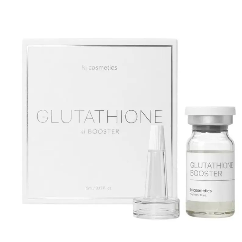 KI COSMETICS Glutathione Booster Korean K-Beauty Brightening Ampoule Serum for Dull Skin, Dark Spots, Uneven Skin Tone, Radiant Glass Skin Glow, Hydrating Tone-Up Facial Care, Milky Watery Texture, L-Glutathione Intensive Skin Care
