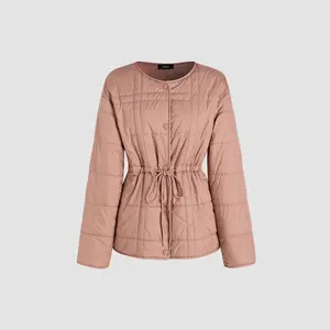 Cider [size 4-10] Geometric Button Puffer Quilted Jacket