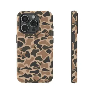 Retro Waterfowl Tough Cases, Old School Camo Phone Case for Samsung and iPhone 17, 16, 15, 14, 13, 12, 11 Pro Max, X, XR, XS Max, 8, And 7 Plus Accessories Protection Gift For Him Compatible with Samsung Galaxy S25