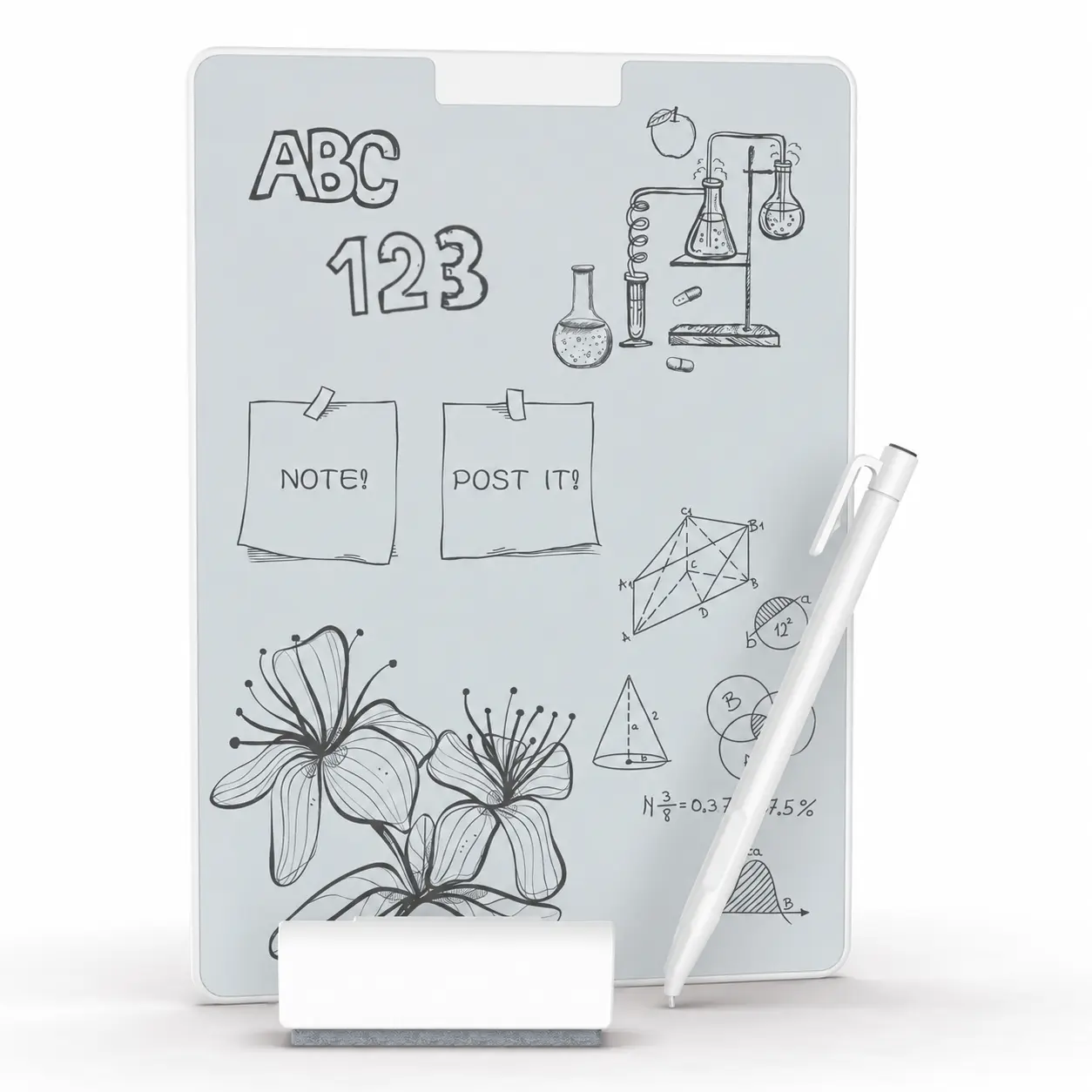 【Back to School Haul】Leven Reusable Magnetic Scratch Pad - Magic Pen Writing, Lightweight Magnetic Note Board, Paperless Notepad, Dry Erase Book, Desk Office Stationery, Kids' Doodle Art Activate Before Use #InkfreeWhiteboard