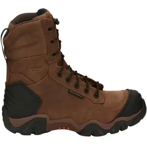 Chippewa Mens Cross Terrain 8 Inch Waterproof Nano Composite Toe  Work/Duty - Black, Brown