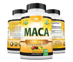 1 pack Organic Maca 1900 MG per serving 150 vegan capsules Peruvian Maca Root