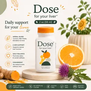 2oz Dose for Your Liver Herbal Wellness Shot – Daily Liver Care with Milk Thistle & Dandelion, Functional Ready to Drink Blend