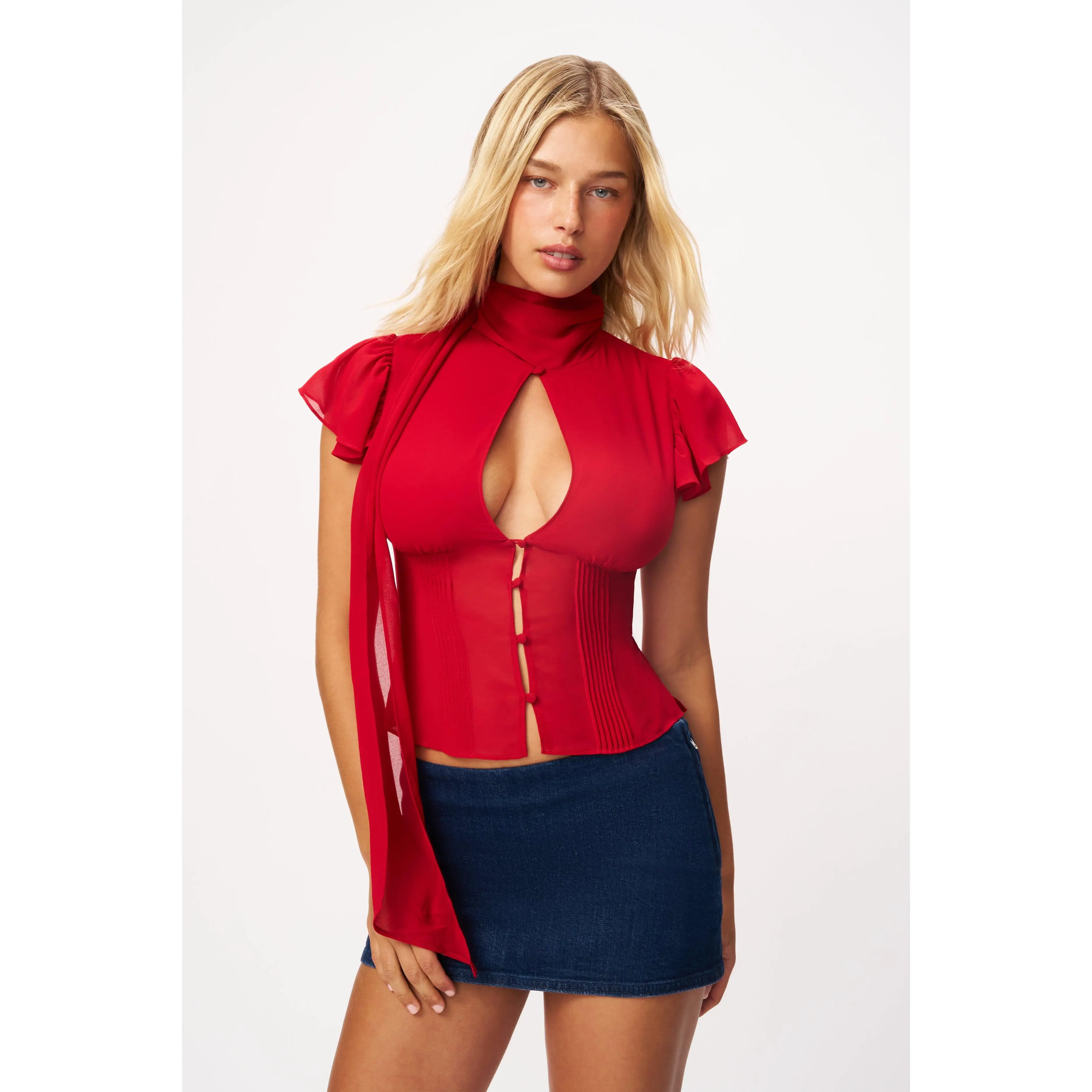 Micro Mini Denim Skirt