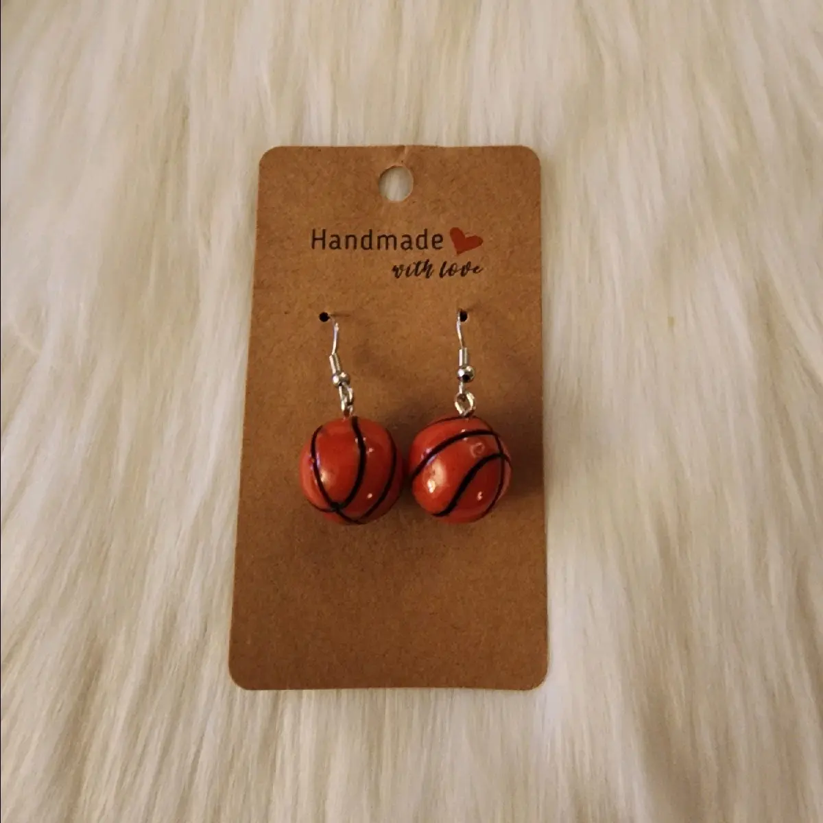 Basketball Earrings - Sturdy Resin Costume Jewelry, Casual, Stylish Fashion Accessory, Perfect for Game-Day Attire, Note: Choking Hazard Is a Small Ball for Basketball Lovers