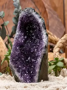 Top Grade Crystal Geode, Natural Mineral Rock Home Decor, Perfect Gift for Relaxing Home Ambiance