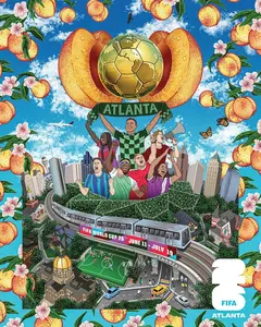 Atlanta 2026 Soccer Host City Poster – USA Football Tournament Wall Art Print