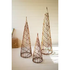 Set Of Three Nesting Twig Christmas Trees (Pack Of 2)