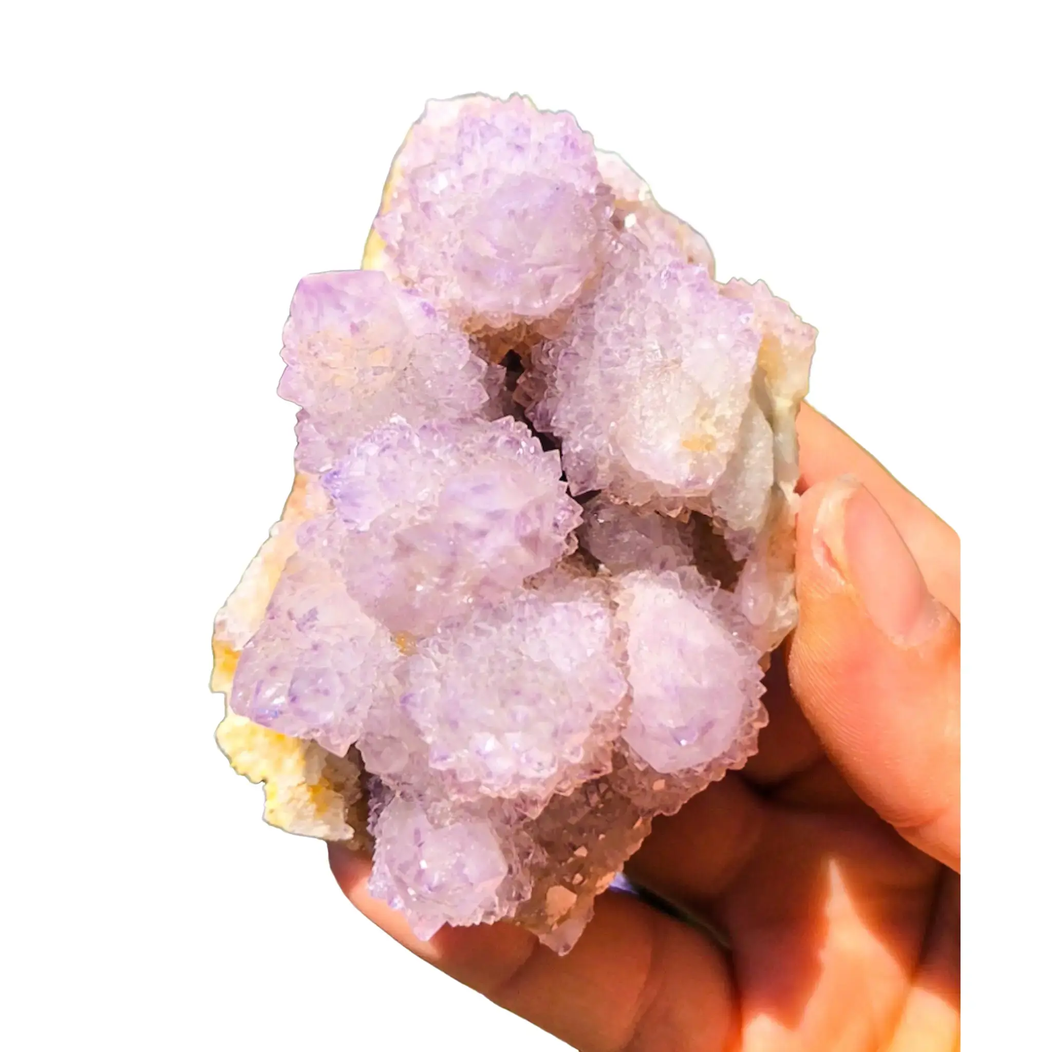 Lilac Purple Spirit Quartz Crystal Cluster for Healing and Spiritual Growth - Natural Stone Home Decor
