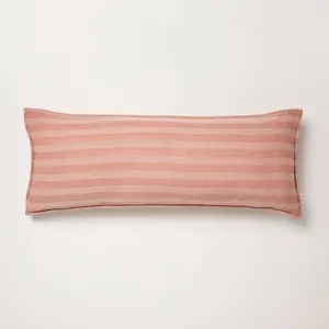14"x36" Tonal Stripe Oblong Throw Pillow Rust - Hearth & Hand with Magnolia