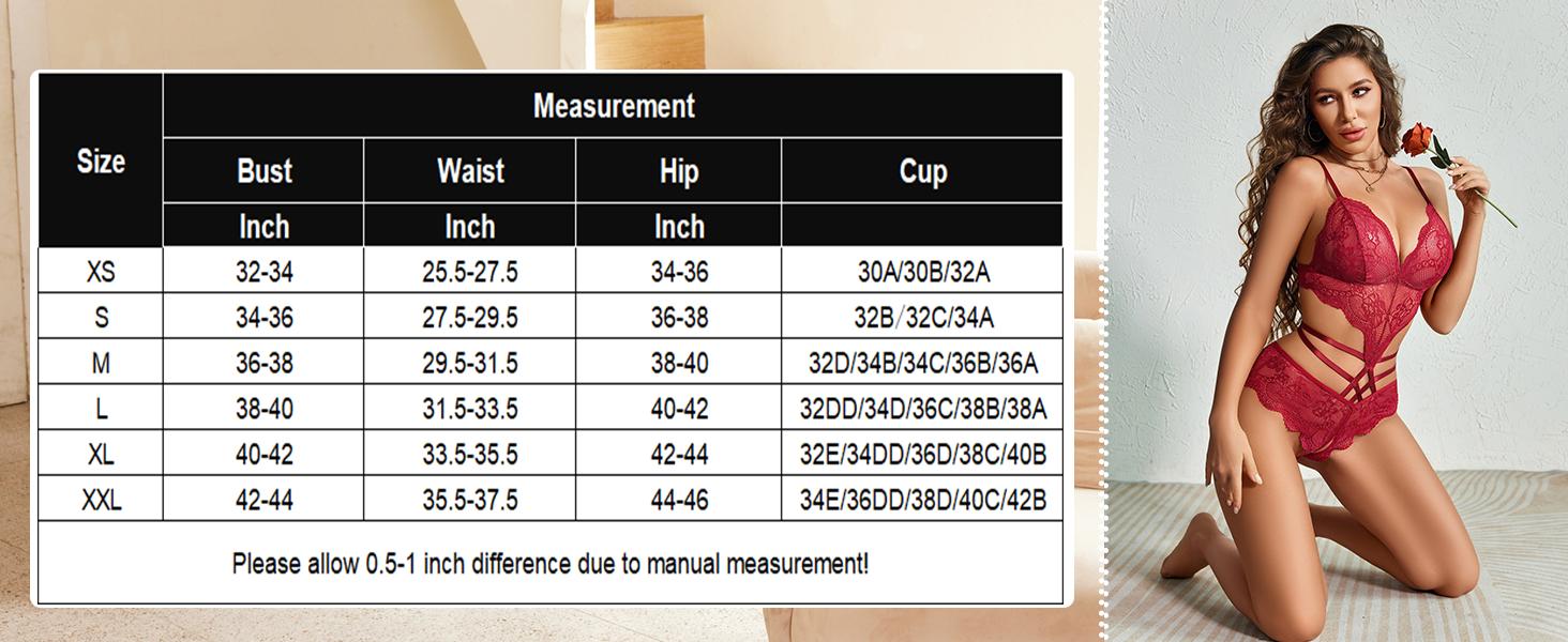 Avidlove Women Sexy Lingerie Sheer Lace Bodysuit V Neck Teddy Lingerie One Piece Mini Babydoll Womenswear Womenswear