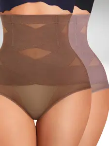 2-Pack Women’s High Waist Body Shaper Shorts – Tummy Control Seamless Waist Trainer Underwear with Butt Lift Compression Shapewear