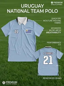 2026 Uruguay National Football Jersey, Advanced Quick-Dry Soccer T-Shirt, Authentic Cultural Print, Men's Lightweight Fan Gear, Sportswear Top