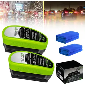 Upgrade Automotive Oil Film Cleaning Brush, New 2.0 Green Oil Film Wipe, Glass Cleaning Board for Windshield, Glass Oil Film Remover Brush for Car, Prevents Rain and Fog Cleaning Glass Brush