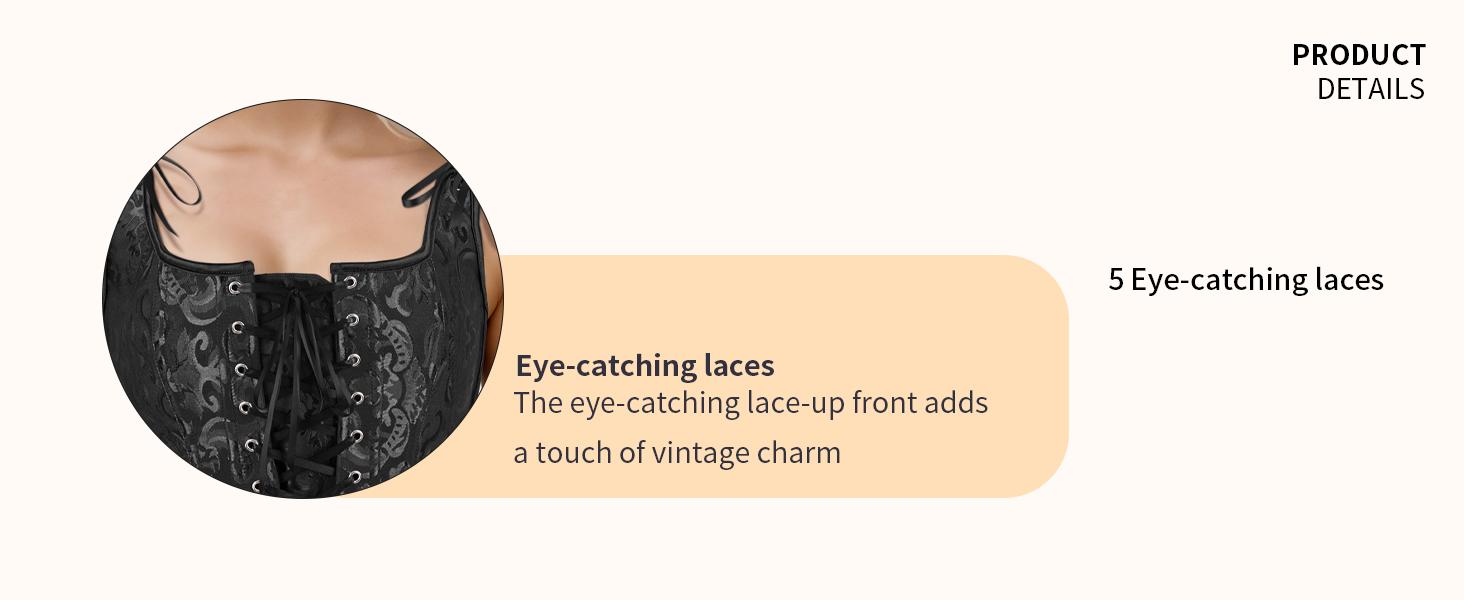 Corset Tops for Women Going Out Fashion Womens Sexy Vintage Overbust Corset Tops for Women Women's Renaissance Style Lace-Up Corset Camisole,Push Up Lingerie Jacquard Shapewear Corset Tops for Women Going Out Fashion Womens Sexy Vintage Overbust Corset Tops for Women Women's Renaissance Style Lace-Up Corset Camisole,Push Up Lingerie Jacquard Shapewear