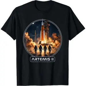 100%cotton Artemis II Launch to The Moon 2026 T-Shirt
